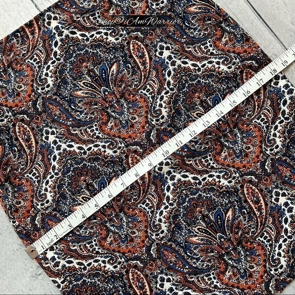 J.Crew stretch cotton pencil skirt in marine sunset paisley *shop@iamwarrior
